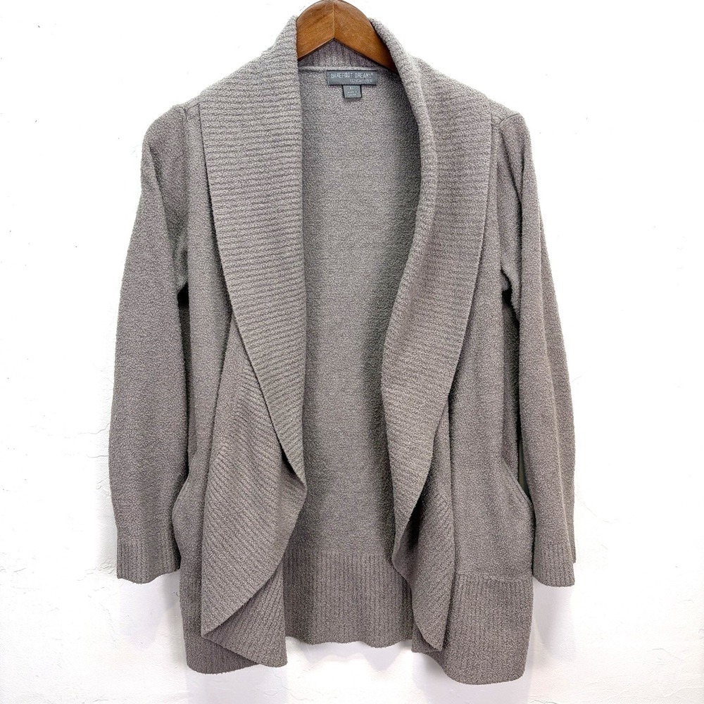 Barefoot Dreams Woman's Cozy Chic Light Circle Cardigan Size XL Tan Shawl Collar